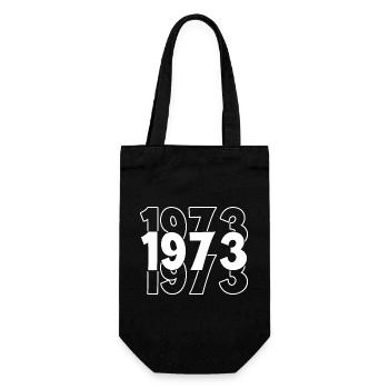 Vintage 70s Numbers in Pop Art Style - Gift Bag for Bottles - black - Front