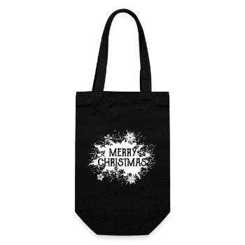 flocon de neige Noël Police Nuage d’hiver Logo - Sac à bouteille - noir - Devant