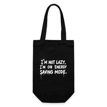 I'm Not Lazy, I'm on Energy-Saving Mode - Gift Bag for Bottles - black - Front