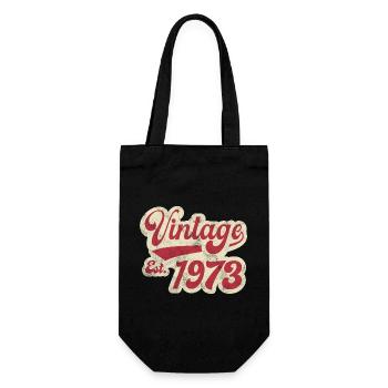 Vintage Est 1973 - Gift Bag for Bottles - black - Front