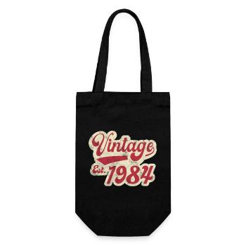 Vintage Est 1984 - Gift Bag for Bottles - black - Front
