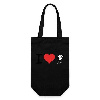 I love Football Pulse Heartbeat - Sports Sticker - Sac à bouteille - noir - Devant