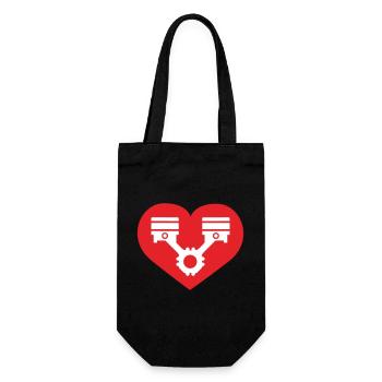 Tuning Heart - Gift Bag for Bottles - black - Front