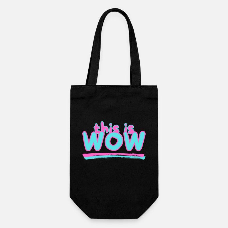 This is WOW - Gift Bag for Bottles - black