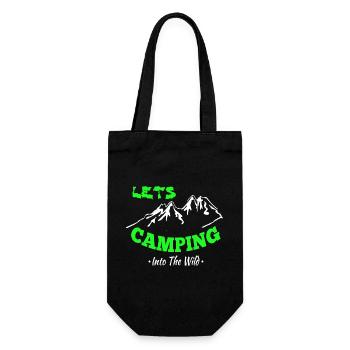 Camping Zelten Erlebnis in der Wildnis - Geschenkbeutel für Flaschen - Schwarz - Vorne