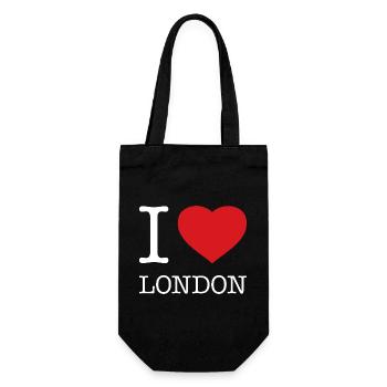 I LOVE LONDON - Gift Bag for Bottles - black - Front