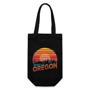 Oregon Portland Amerika Bundesstaat für Oregon - Geschenkbeutel für Flaschen - Schwarz - Vorne