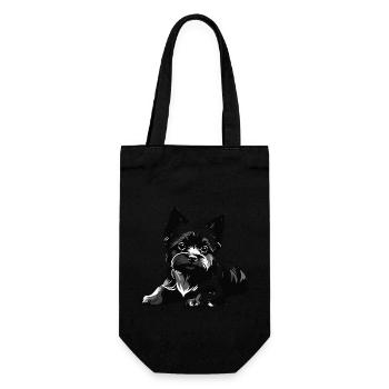 Yorkshire Terrier - Pet Dog Sticker - Gift Bag for Bottles - black - Front