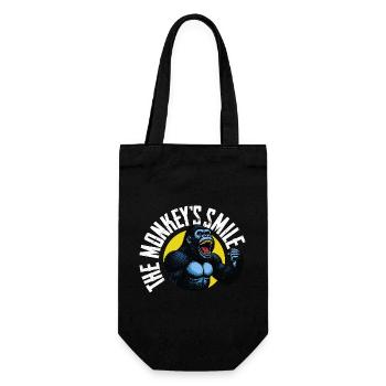 Roaring Gorilla in Vintage Style - Gift Bag for Bottles - black - Front