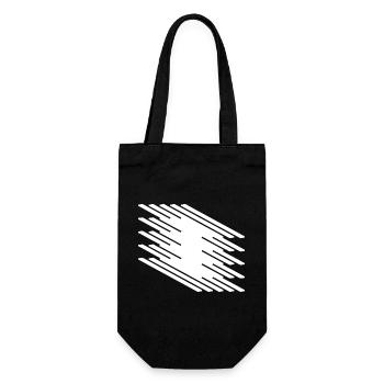 Abstract Dynamic Line Pattern - Gift Bag for Bottles - black - Front