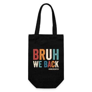 Brother, we support the first day of school in the #K - Gift Bag for Bottles - black - Front