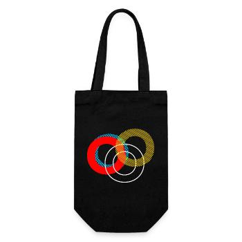 O Lettering Design - Geschenkbeutel für Flaschen - Schwarz - Vorne