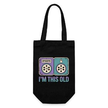 Ich bin so alt - Lustiges Nerd T-Shirt - Geschenkbeutel für Flaschen - Schwarz - Vorne