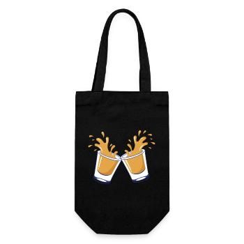 Bump Splash Design - Gift Bag for Bottles - black - Front