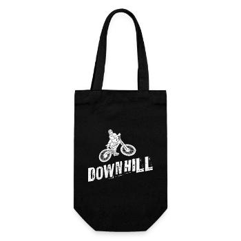 Downhill Mountainbike - Geschenkbeutel für Flaschen - Schwarz - Vorne