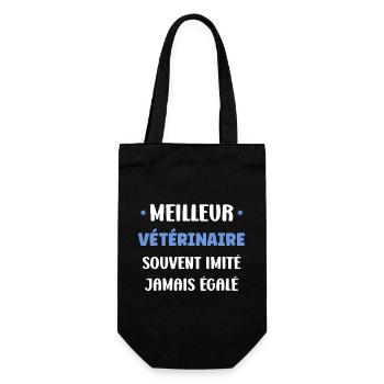 Best veterinarian ever - Gift Bag for Bottles - black - Front