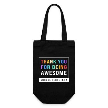 School Secretary School Secretary - Gift Bag for Bottles - black - Front