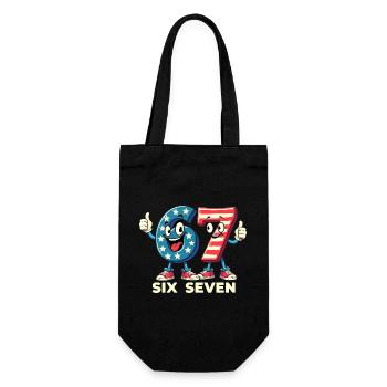 US Flag 67 Memes Six Seven - Gift Bag for Bottles - black - Front