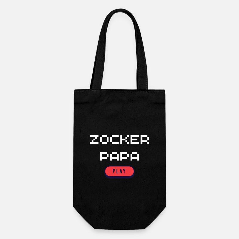 Zocker Papa - Geschenkbeutel für Flaschen - Schwarz