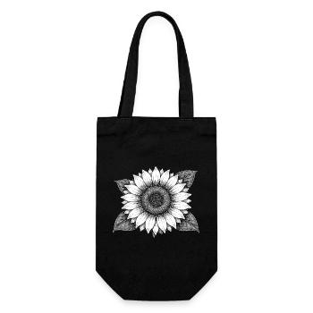 Magie des rayons de tournesol - Sac à bouteille - noir - Devant