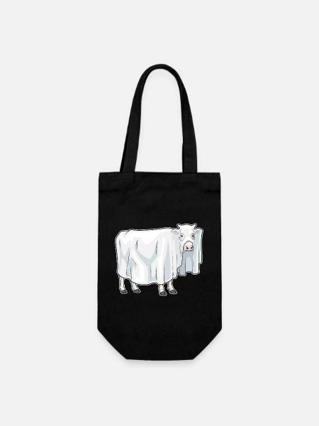 Kuh Halloween Geist - Geschenkbeutel für Flaschen - Schwarz
