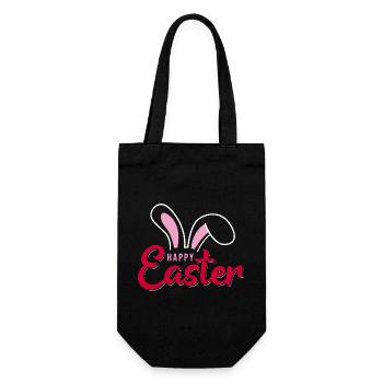 Happy Easter Bunny Scripture - Gift Bag for Bottles - black - Front