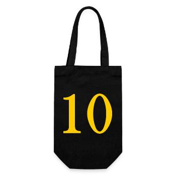 10. 10 ANS. 10e ANNIVERSAIRE. ANNIVERSAIRE 10 ANS. - Sac à bouteille - noir - Devant