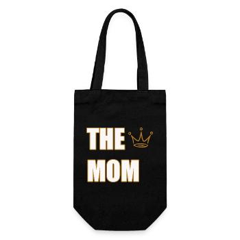 THE MOM – Bold & Proud Mother Statement Design - Geschenkbeutel für Flaschen - Schwarz - Vorne