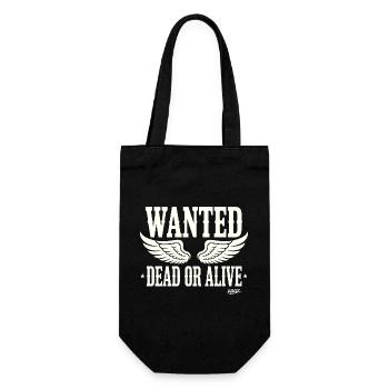 Wanted Dead or Alive mit Flügeln - Geschenkbeutel für Flaschen - Schwarz - Vorne