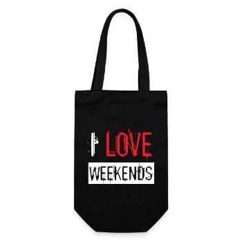 J’adore le design urbain vieilli avec éclaboussures de peinture rouge - Sac à bouteille - noir - Devant