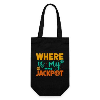 Bingo Game Where Is My Jackpot Bingo - Gift Bag for Bottles - black - Front