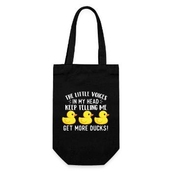 Petites voix disent « Get More Ducks » Citation drôle - Sac à bouteille - noir - Devant