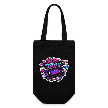 Bande Néon Rétro des années 90 - Sac à bouteille - noir - Devant