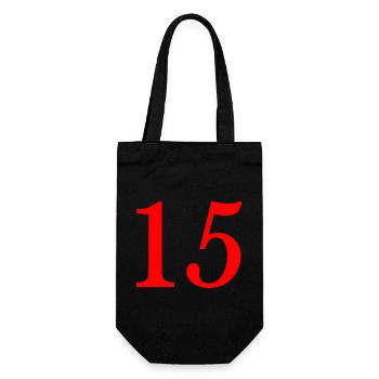 15. 15 ANS. 15e ANNIVERSAIRE. ANNIVERSAIRE 15 ANS. - Sac à bouteille - noir - Devant