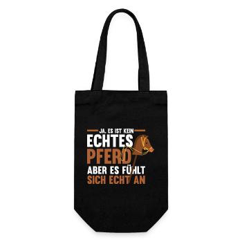 Steckenpferd Hobbyhorse Hobby Horsing - Geschenkbeutel für Flaschen - Schwarz - Vorne
