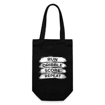 Run, dribble, score, repeat - Gift Bag for Bottles - black - Front