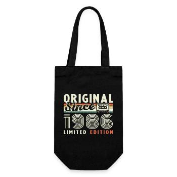 1986 Vintage Rétro Cadeau D'anniversaire - Sac à bouteille - noir - Devant