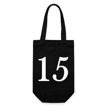 15. 15 YEARS. 15th ANNIVERSARY. 15 YEAR ANNIVERSARY. - Gift Bag for Bottles - black - Front