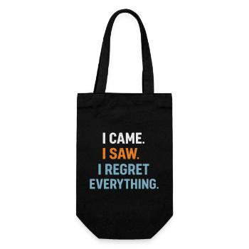 I came. I saw. I regret everything. Introvert - Gift Bag for Bottles - black - Front