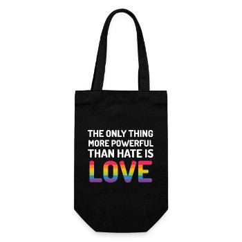 Mois de la fierté LGBTQ - La seule chose plus puissante - Sac à bouteille - noir - Devant