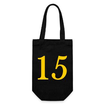 15. 15 ANS. 15e ANNIVERSAIRE. ANNIVERSAIRE 15 ANS. - Sac à bouteille - noir - Devant