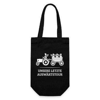 Unsere Letzte Auswärtstour Mit Trecker (JGA / W) - Geschenkbeutel für Flaschen - Schwarz - Vorne