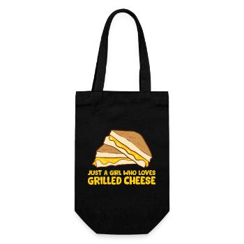 Gegrilltes Käsemädchen-Zitat-Tee - Geschenkbeutel für Flaschen - Schwarz - Vorne