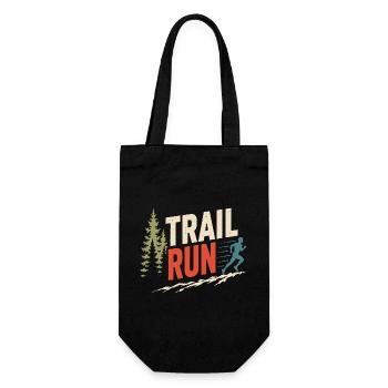Trail Run - Geschenkbeutel für Flaschen - Schwarz - Vorne