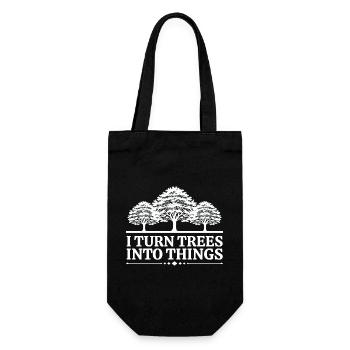 I Turn Trees Into Things Carpenter Humor carpenter - Sac à bouteille - noir - Devant