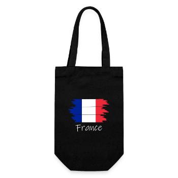 French flag - Gift Bag for Bottles - black - Front