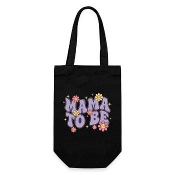 Geschlechterenthüllung: Mama wird Babyparty-Mama Papa - Geschenkbeutel für Flaschen - Schwarz - Vorne