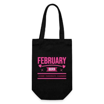 February Born Hearts - Gift Bag for Bottles - black - Front