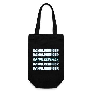 Beruf Kanalreiniger - Geschenkbeutel für Flaschen - Schwarz - Vorne
