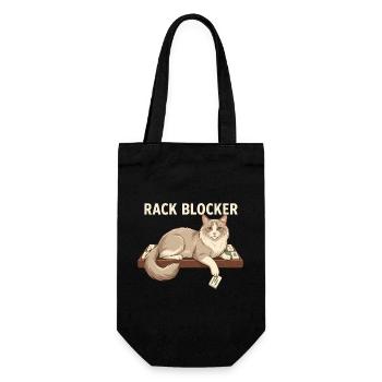 Mahjong Rack Blocker Cat - Gift Bag for Bottles - black - Front